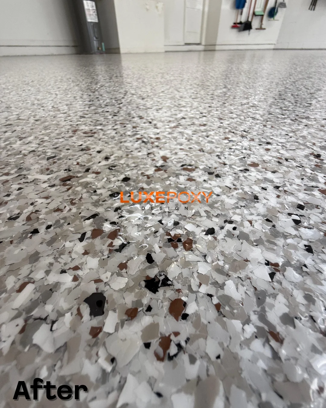 Acabado de piso de resina en detalle