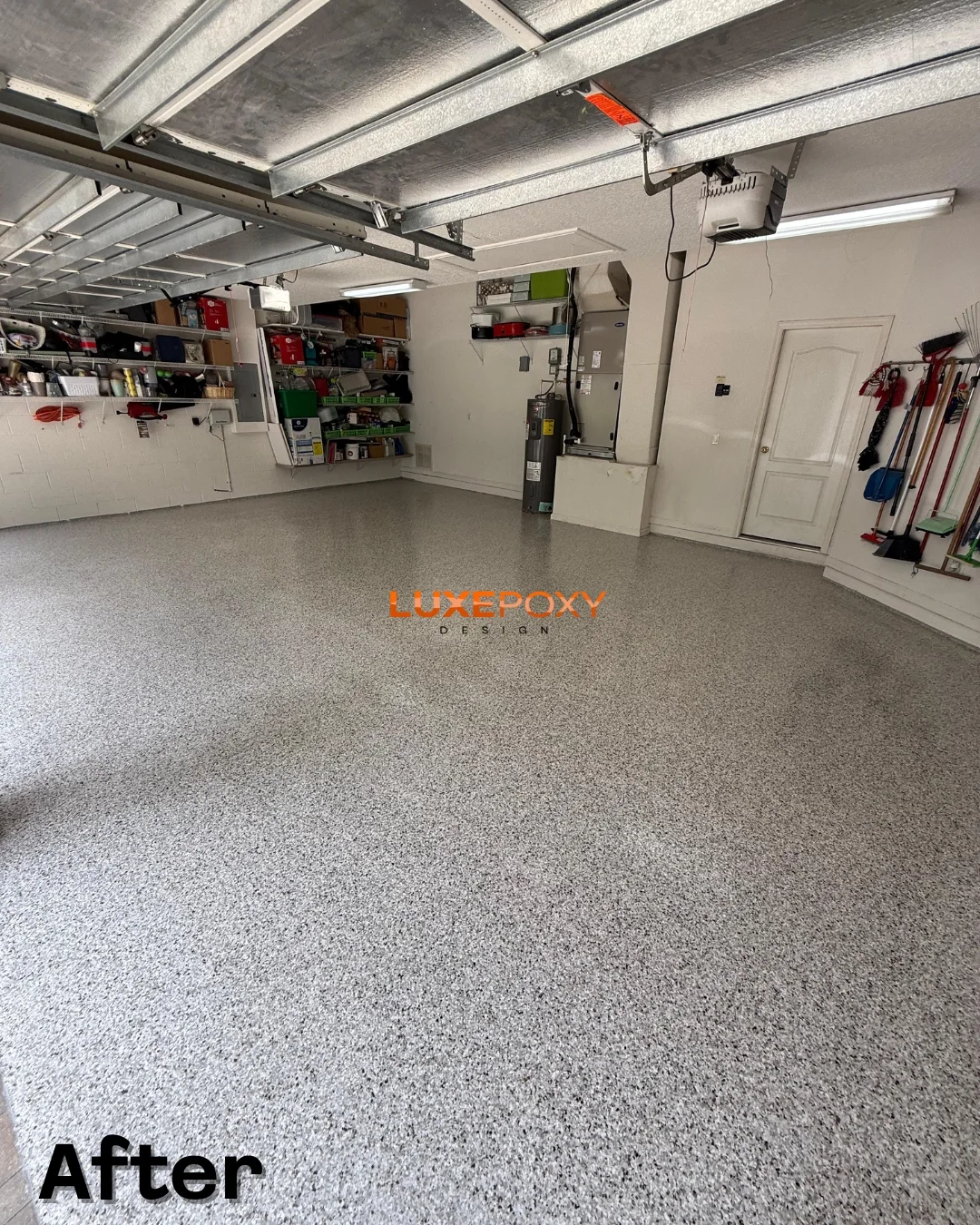Garaje con piso de resina Luxepoxy